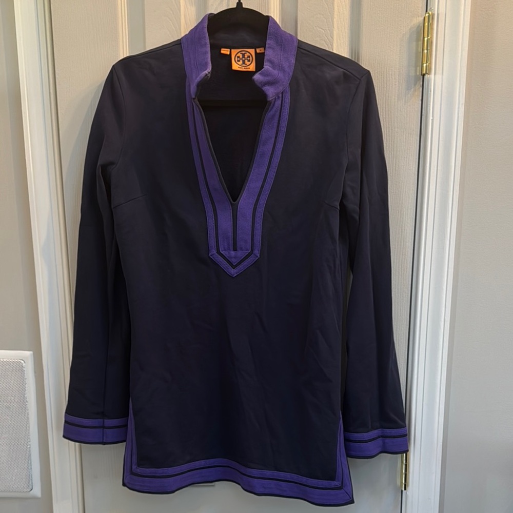 Tory Burch Navy and Purple Tunic